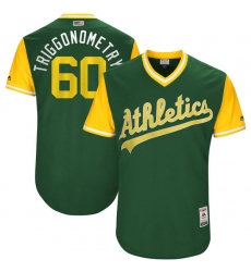 Men's Majestic Oakland Athletics #60 Andrew Triggs 