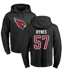 NFL Nike Arizona Cardinals #57 Josh Bynes Black Name & Number Logo Pullover Hoodie
