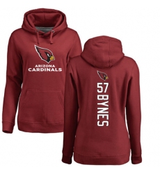 NFL Women's Nike Arizona Cardinals #57 Josh Bynes Maroon Backer Pullover Hoodie