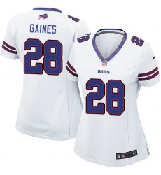 Women's Nike Buffalo Bills #28 E.J. Gaines Game White NFL Jersey