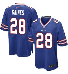 Youth Nike Buffalo Bills #28 E.J. Gaines Game Royal Blue Team Color NFL Jersey
