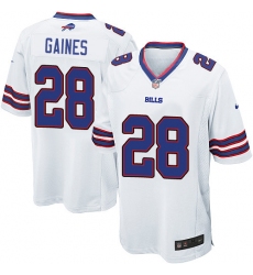 Youth Nike Buffalo Bills #28 E.J. Gaines Game White NFL Jersey
