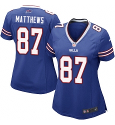 Women's Nike Buffalo Bills #87 Jordan Matthews Game Royal Blue Team Color NFL Jersey