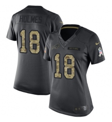 Women's Nike Buffalo Bills #18 Andre Holmes Limited Black 2016 Salute to Service NFL Jersey