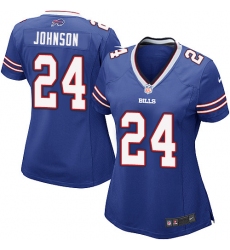 Women's Nike Buffalo Bills #24 Leonard Johnson Game Royal Blue Team Color NFL Jersey