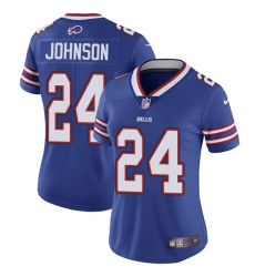 Women's Nike Buffalo Bills #24 Leonard Johnson Royal Blue Team Color Vapor Untouchable Elite Player NFL Jersey
