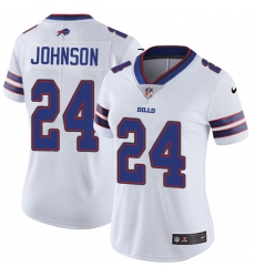 Women's Nike Buffalo Bills #24 Leonard Johnson White Vapor Untouchable Elite Player NFL Jersey