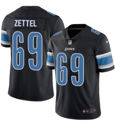 Youth Nike Detroit Lions #69 Anthony Zettel Limited Black Rush Vapor Untouchable NFL Jersey