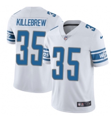Men's Nike Detroit Lions #35 Miles Killebrew White Vapor Untouchable Limited Player NFL Jersey