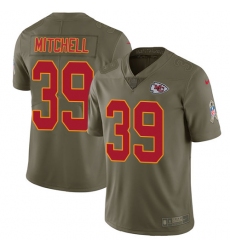 Men's Nike Kansas City Chiefs #39 Terrance Mitchell Limited Olive 2017 Salute to Service NFL Jersey