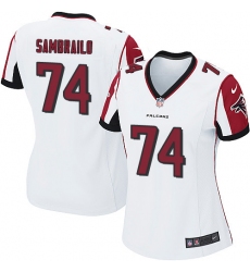 Women's Nike Atlanta Falcons #74 Ty Sambrailo Game White NFL Jersey