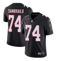 Youth Nike Atlanta Falcons #74 Ty Sambrailo Black Alternate Vapor Untouchable Limited Player NFL Jersey