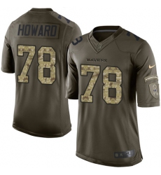 Men's Nike Baltimore Ravens #78 Austin Howard Elite Green Salute to Service NFL Jersey