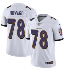 Men's Nike Baltimore Ravens #78 Austin Howard White Vapor Untouchable Limited Player NFL Jersey
