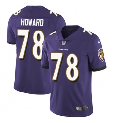 Youth Nike Baltimore Ravens #78 Austin Howard Purple Team Color Vapor Untouchable Elite Player NFL Jersey