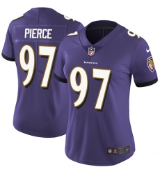 Women's Nike Baltimore Ravens #97 Michael Pierce Purple Team Color Vapor Untouchable Elite Player NFL Jersey