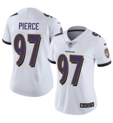 Women's Nike Baltimore Ravens #97 Michael Pierce White Vapor Untouchable Elite Player NFL Jersey
