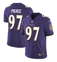 Youth Nike Baltimore Ravens #97 Michael Pierce Purple Team Color Vapor Untouchable Elite Player NFL Jersey
