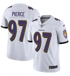 Youth Nike Baltimore Ravens #97 Michael Pierce White Vapor Untouchable Elite Player NFL Jersey