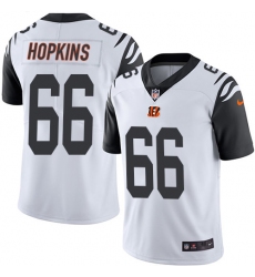 Men's Nike Cincinnati Bengals #66 Trey Hopkins Elite White Rush Vapor Untouchable NFL Jersey