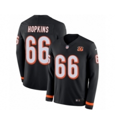 Men's Nike Cincinnati Bengals #66 Trey Hopkins Limited Black Therma Long Sleeve NFL Jersey