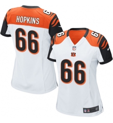 Women's Nike Cincinnati Bengals #66 Trey Hopkins Game White NFL Jersey