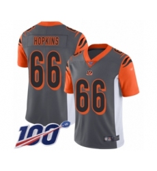 Youth Cincinnati Bengals #66 Trey Hopkins Limited Silver Inverted Legend 100th Season Football Jersey