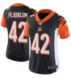 Women's Nike Cincinnati Bengals #42 Clayton Fejedelem Black Team Color Vapor Untouchable Limited Player NFL Jersey