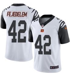 Youth Nike Cincinnati Bengals #42 Clayton Fejedelem Limited White Rush Vapor Untouchable NFL Jersey