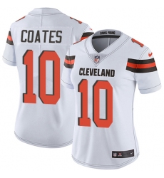 Women's Nike Cleveland Browns #10 Sammie Coates White Vapor Untouchable Elite Player NFL Jersey