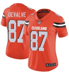 Women's Nike Cleveland Browns #87 Seth DeValve Orange Alternate Vapor Untouchable Limited Player NFL Jersey
