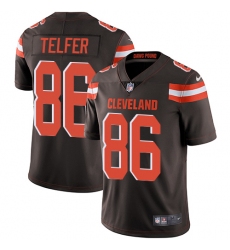 Youth Nike Cleveland Browns #86 Randall Telfer Brown Team Color Vapor Untouchable Elite Player NFL Jersey