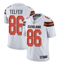 Youth Nike Cleveland Browns #86 Randall Telfer White Vapor Untouchable Elite Player NFL Jersey