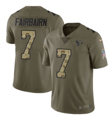 Men's Nike Houston Texans #7 Ka'imi Fairbairn Limited Olive/Camo 2017 Salute to Service NFL Jersey
