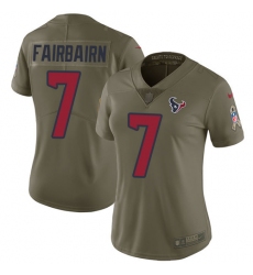 Women's Nike Houston Texans #7 Ka'imi Fairbairn Limited Olive 2017 Salute to Service NFL Jersey