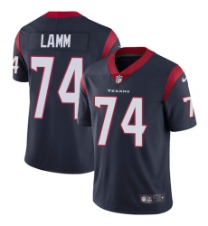 Men's Nike Houston Texans #74 Kendall Lamm Navy Blue Team Color Vapor Untouchable Limited Player NFL Jersey