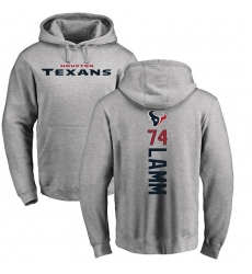 NFL Nike Houston Texans #74 Kendall Lamm Ash Backer Pullover Hoodie