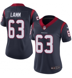 Women's Nike Houston Texans #63 Kendall Lamm Navy Blue Team Color Vapor Untouchable Limited Player NFL Jersey