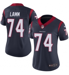 Women's Nike Houston Texans #74 Kendall Lamm Navy Blue Team Color Vapor Untouchable Limited Player NFL Jersey