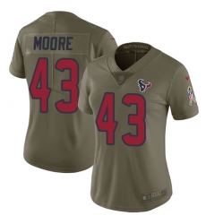 Women's Nike Houston Texans #43 Corey Moore Limited Olive 2017 Salute to Service NFL Jersey