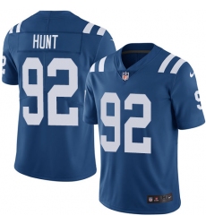 Men's Nike Indianapolis Colts #92 Margus Hunt Royal Blue Team Color Vapor Untouchable Limited Player NFL Jersey