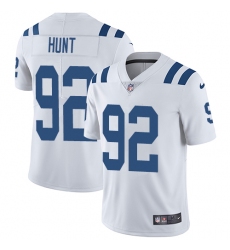 Men's Nike Indianapolis Colts #92 Margus Hunt White Vapor Untouchable Limited Player NFL Jersey