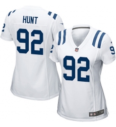 Women's Nike Indianapolis Colts #92 Margus Hunt Game White NFL Jersey