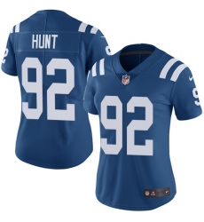 Women's Nike Indianapolis Colts #92 Margus Hunt Royal Blue Team Color Vapor Untouchable Limited Player NFL Jersey