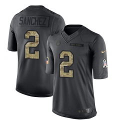 Men's Nike Indianapolis Colts #2 Rigoberto Sanchez Limited Black 2016 Salute to Service NFL Jersey