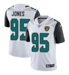 Youth Nike Jacksonville Jaguars #95 Abry Jones White Vapor Untouchable Limited Player NFL Jersey