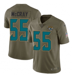Men's Nike Jacksonville Jaguars #55 Lerentee McCray Limited Olive 2017 Salute to Service NFL Jersey
