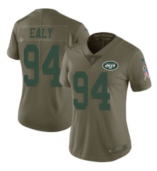 Women's Nike New York Jets #94 Kony Ealy Limited Olive 2017 Salute to Service NFL Jersey