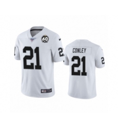 Men's Oakland Raiders #21 Gareon Conley White 60th Anniversary Vapor Untouchable Limited Player 100th Season Football Jersey