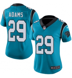 Women's Nike Carolina Panthers #29 Mike Adams Limited Blue Rush Vapor Untouchable NFL Jersey
